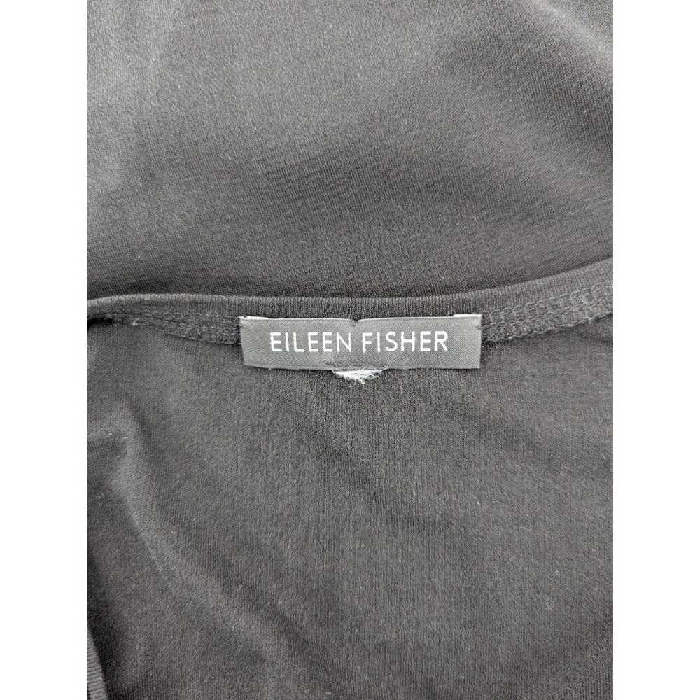 Eileen Fisher Womens 100% Silk Sheer Crepe Black … - image 2