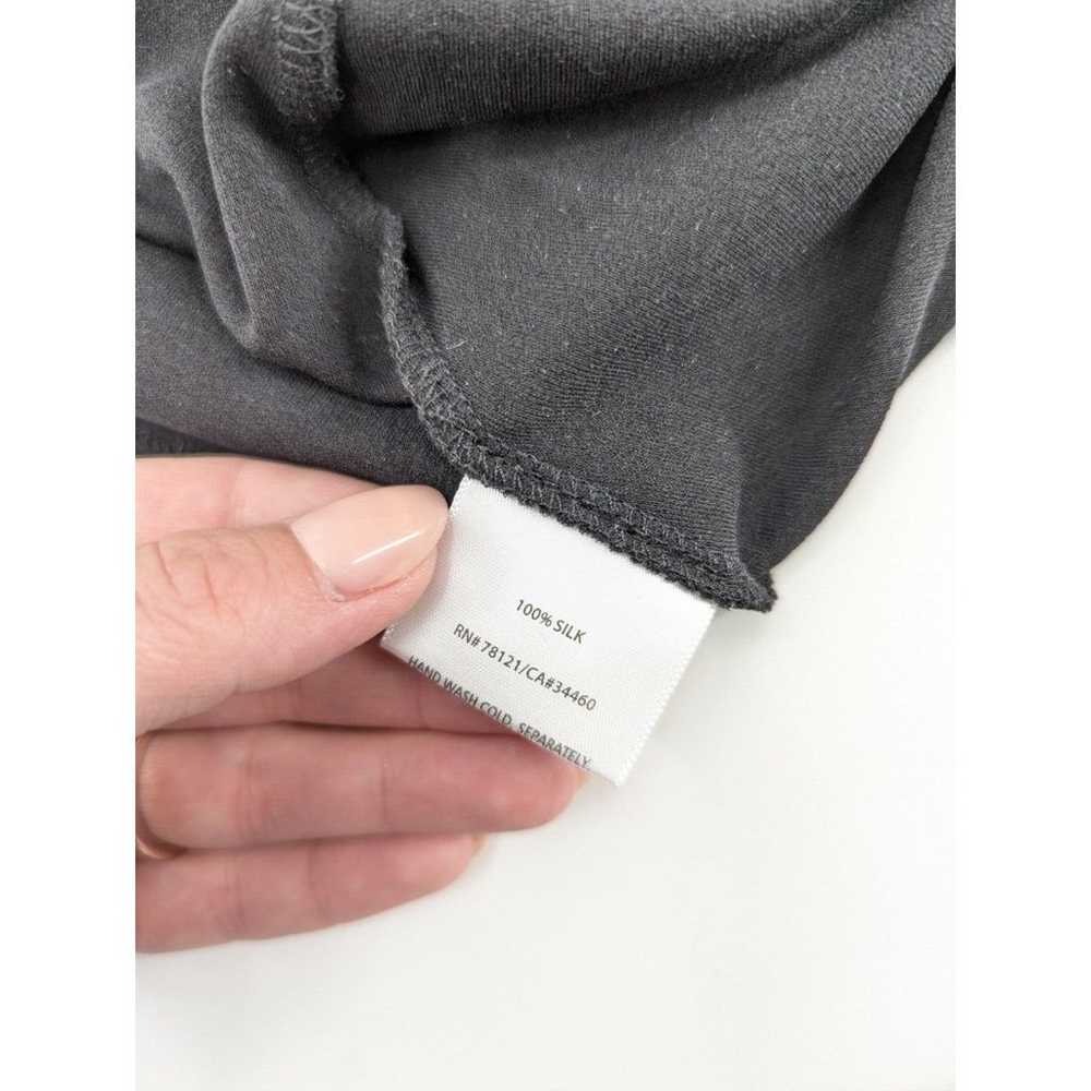 Eileen Fisher Womens 100% Silk Sheer Crepe Black … - image 3