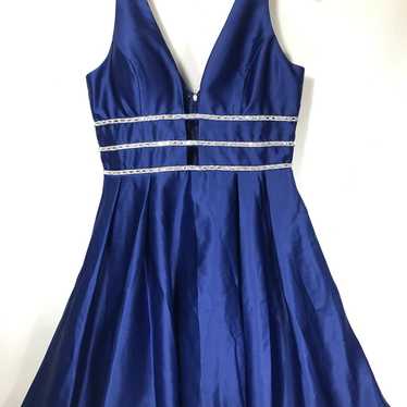 Blondie Nites Blue Sequin Party/Prom Dress Size 9 - image 1