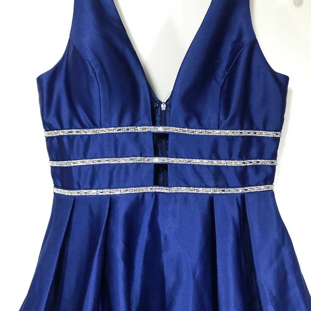 Blondie Nites Blue Sequin Party/Prom Dress Size 9 - image 3