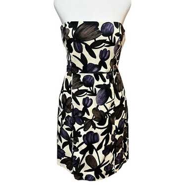 Banana Republic Floral Strapless Mini Dress Size … - image 1