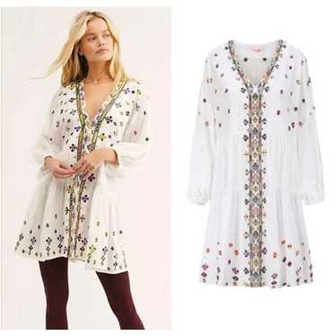 Free People embroidered boho dress