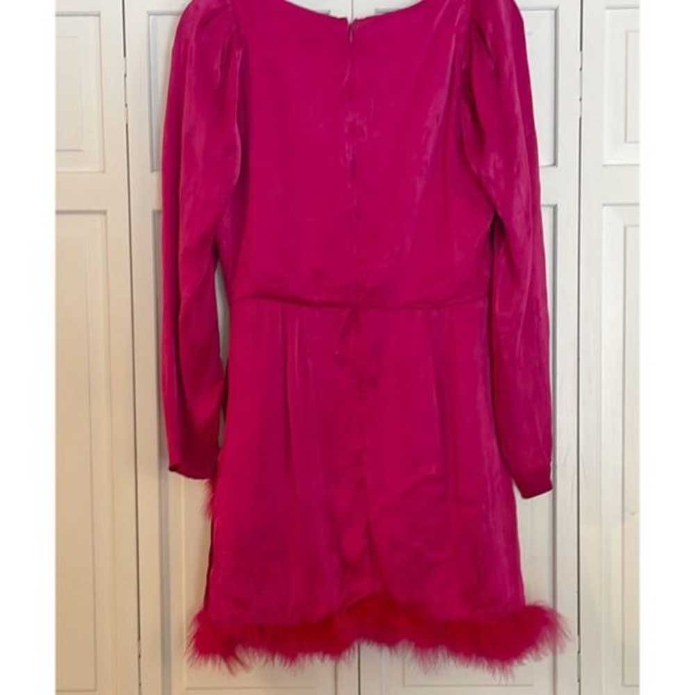 Saylor Revolve Brielle pink fuschia satin feather… - image 12