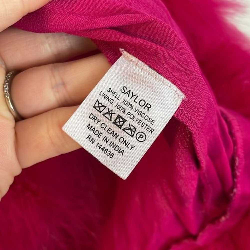 Saylor Revolve Brielle pink fuschia satin feather… - image 6