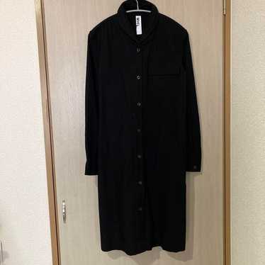 MHL. Black shirt dress with a waist belt.