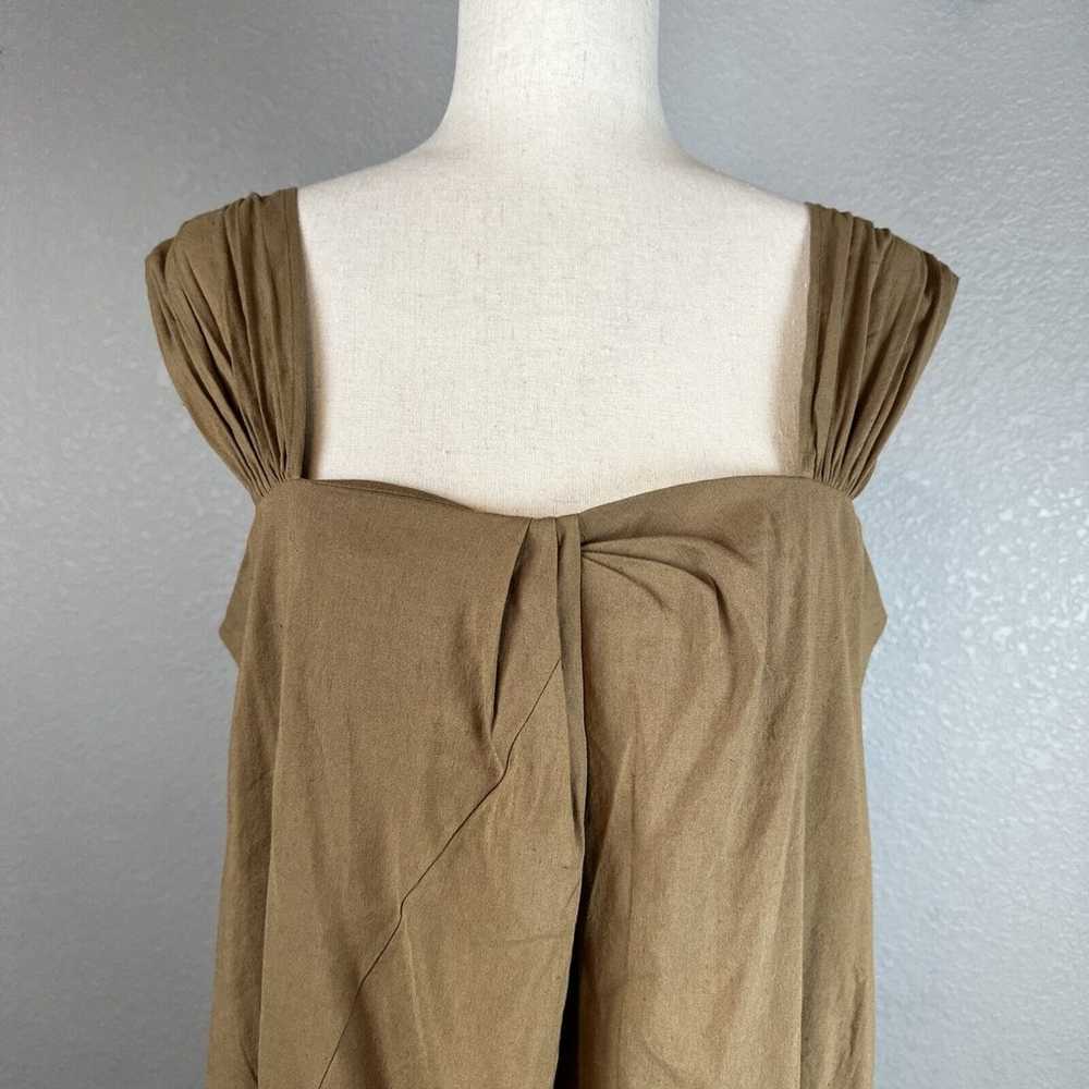 Vince Womens Maxi Shift Dress Size L Brown Neutra… - image 2