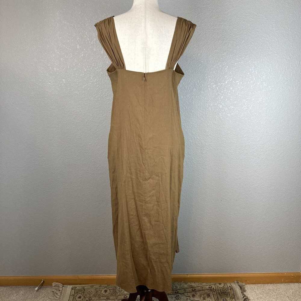 Vince Womens Maxi Shift Dress Size L Brown Neutra… - image 5