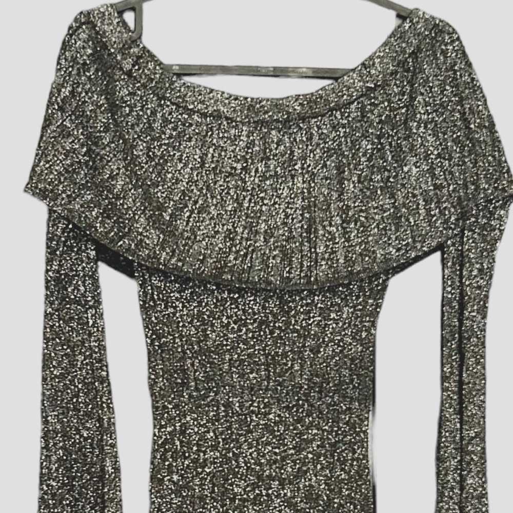 KEEPSAKE The Label Metallic Knit Sheath Bodycon D… - image 8