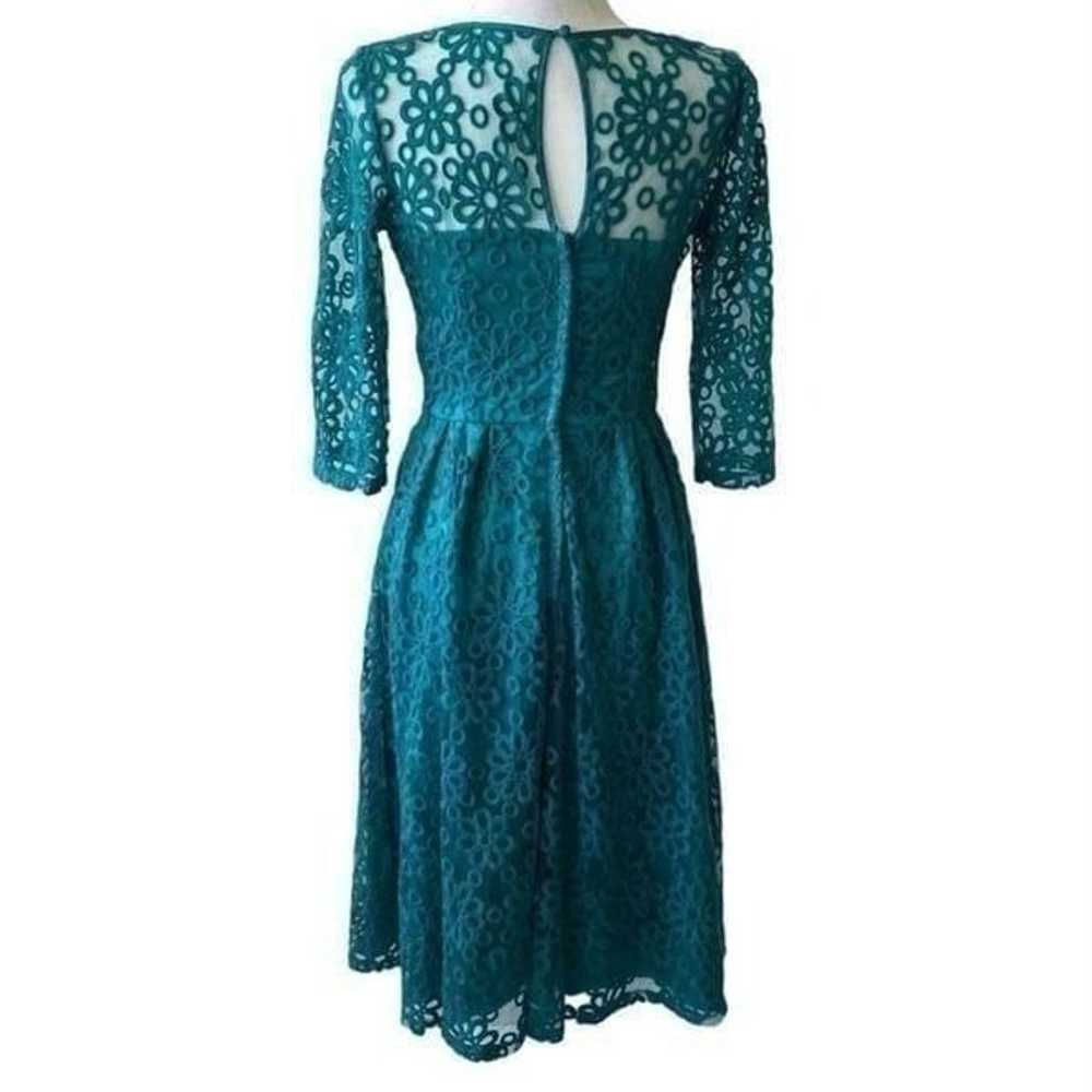 Tatyana Vintage Dress Embroidered Lace Overlay SZ… - image 2