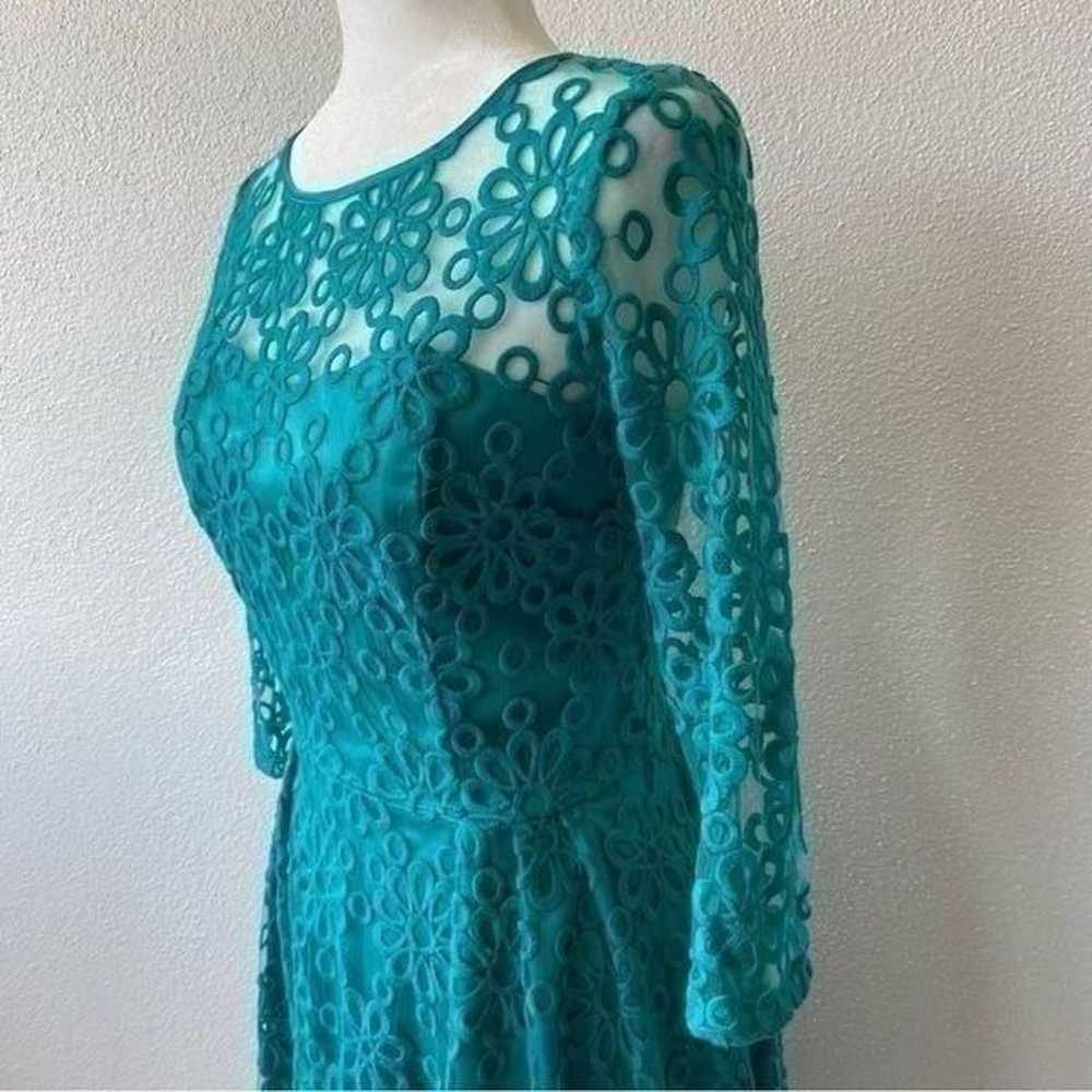 Tatyana Vintage Dress Embroidered Lace Overlay SZ… - image 3