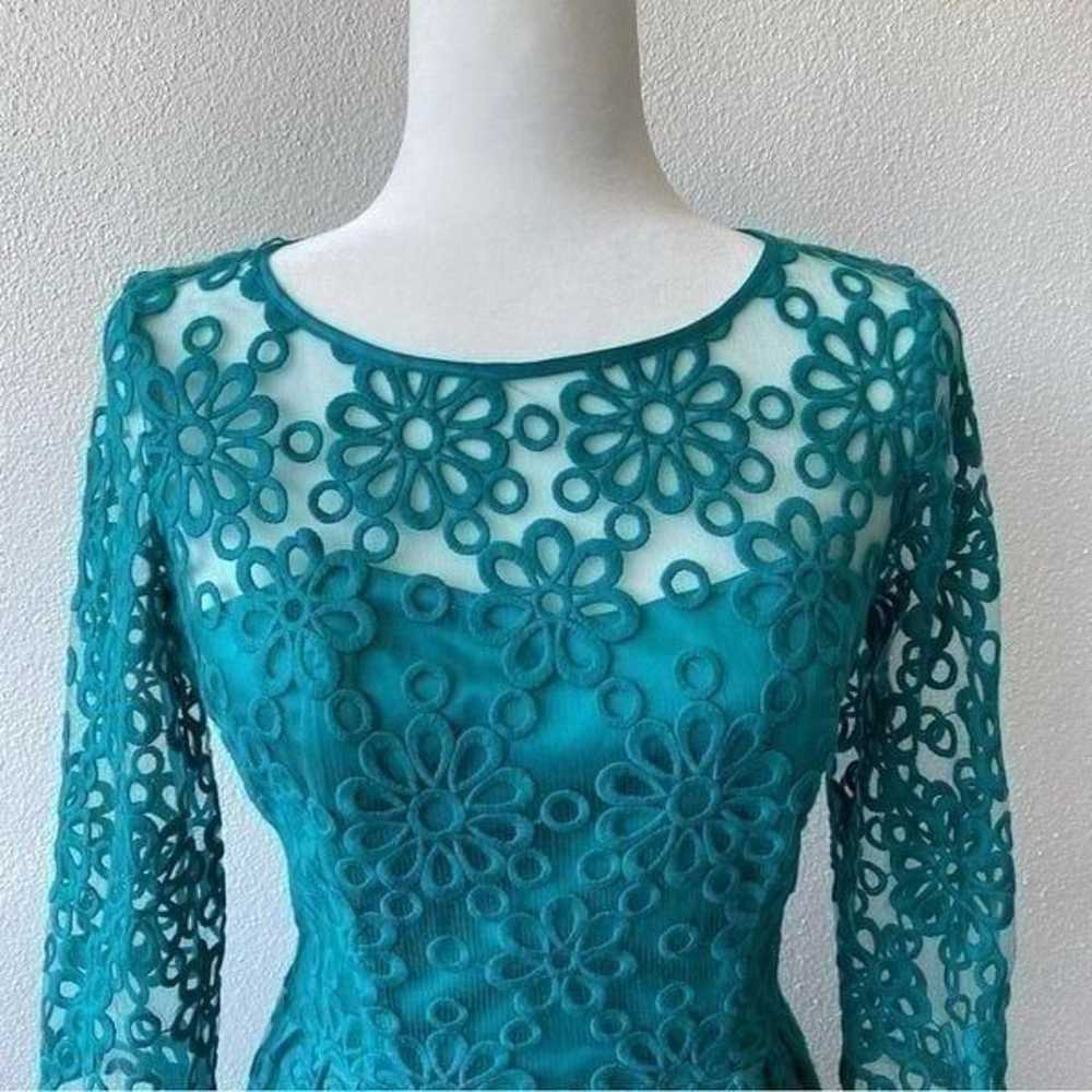 Tatyana Vintage Dress Embroidered Lace Overlay SZ… - image 4