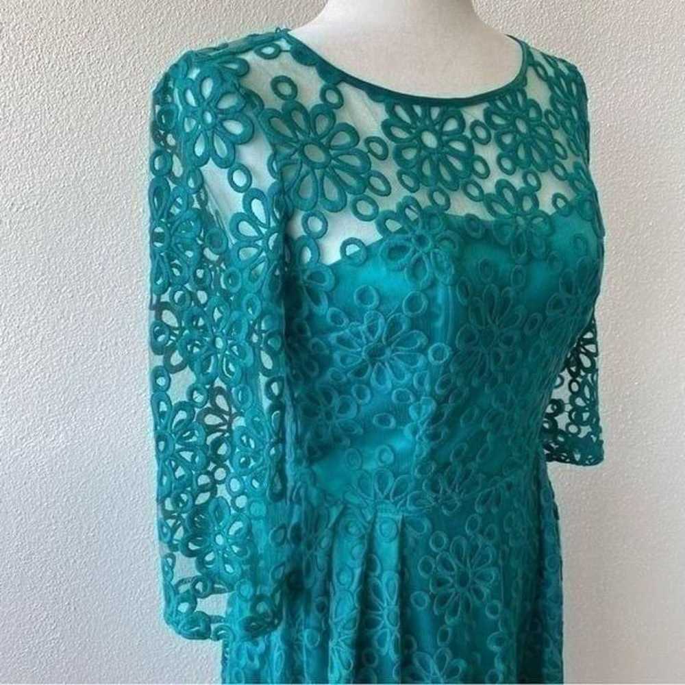 Tatyana Vintage Dress Embroidered Lace Overlay SZ… - image 6