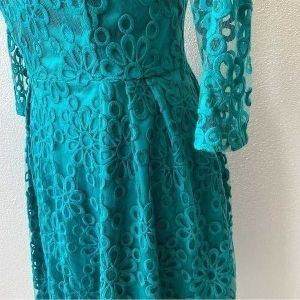 Tatyana Vintage Dress Embroidered Lace Overlay SZ… - image 7