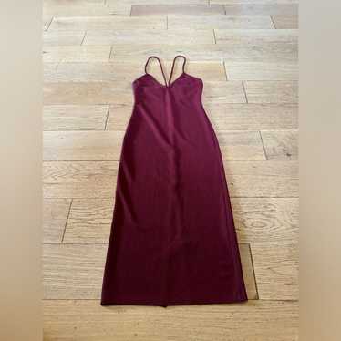 Privacy Please MIDI Burgandy Dress Size Small - image 1