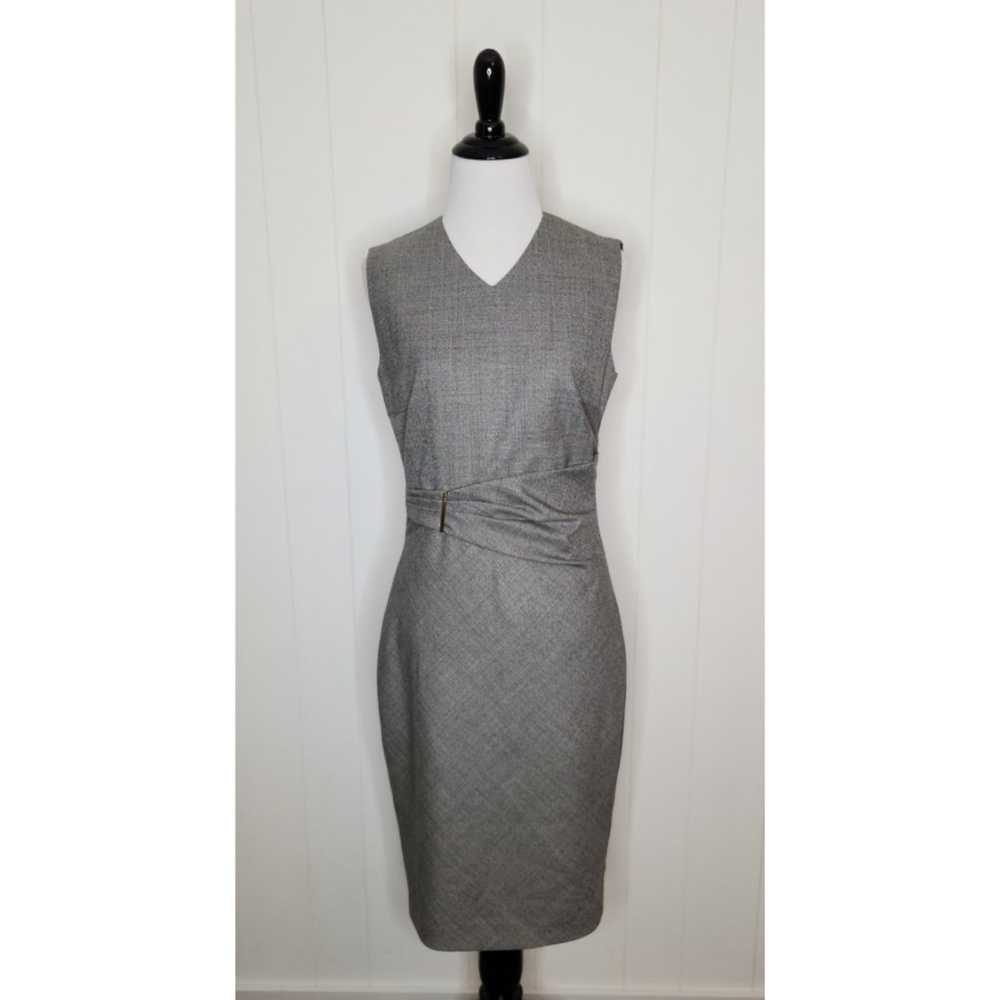 Hugo Boss Gray Dakirsa Wool Sleeveless Sheath Dre… - image 2