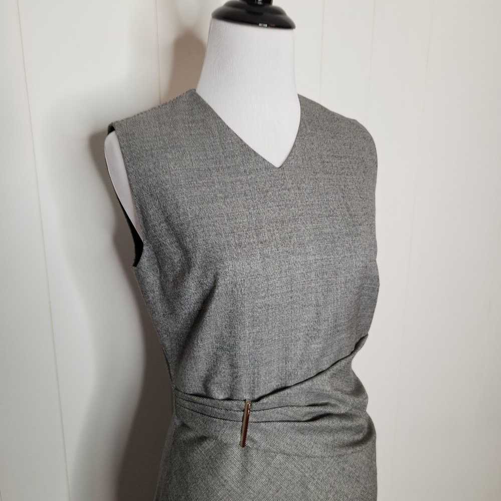 Hugo Boss Gray Dakirsa Wool Sleeveless Sheath Dre… - image 4