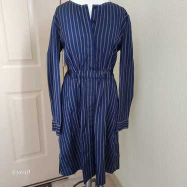 Club Monaco striped navy dress 6 - image 1