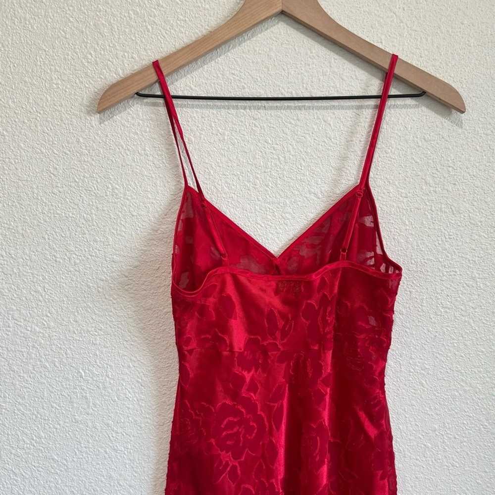 VTG Victoria Secret Maxi Slip Dress Small Red She… - image 8