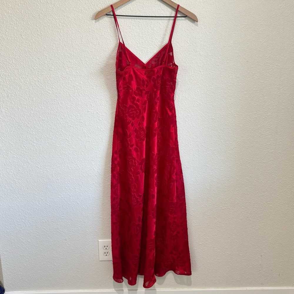 VTG Victoria Secret Maxi Slip Dress Small Red She… - image 9