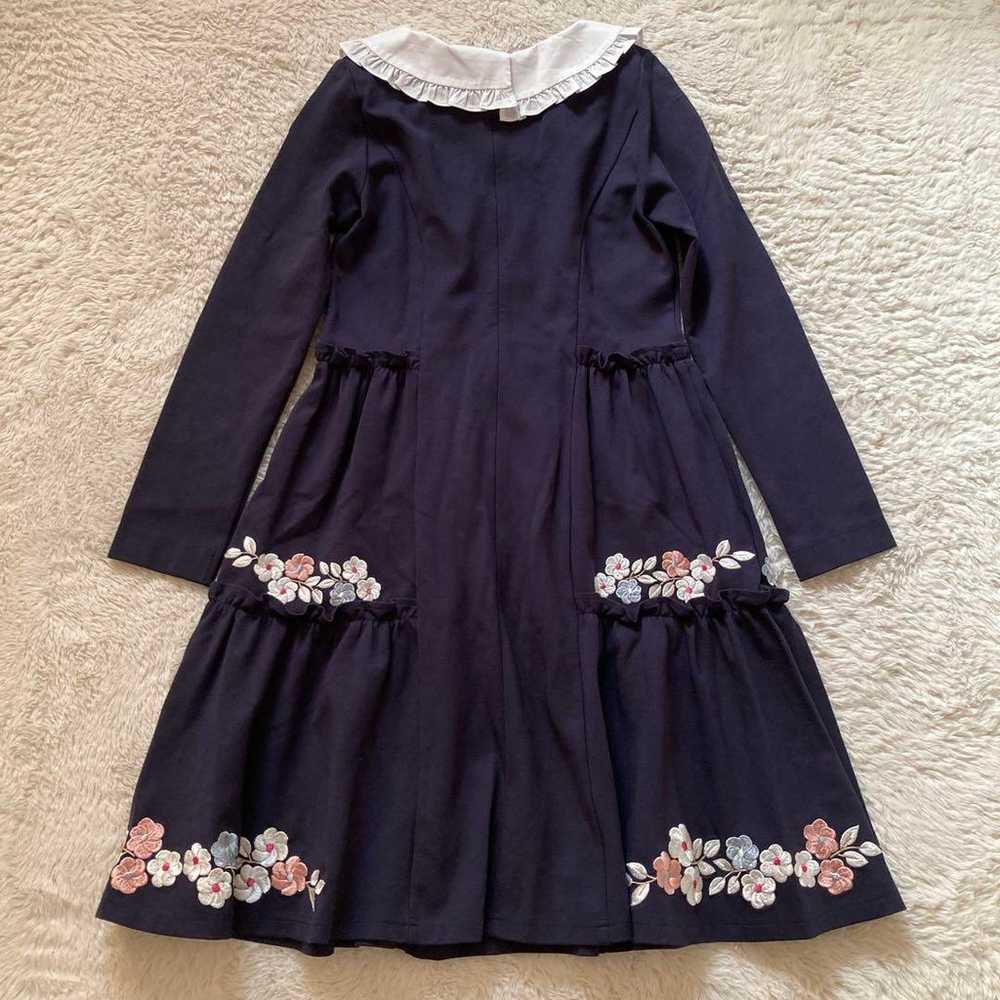 【Chesty】 Knee-Length Dress with Floral Embroidery… - image 2