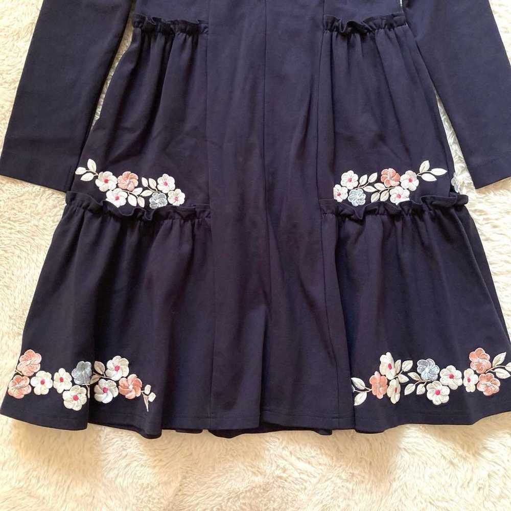 【Chesty】 Knee-Length Dress with Floral Embroidery… - image 7