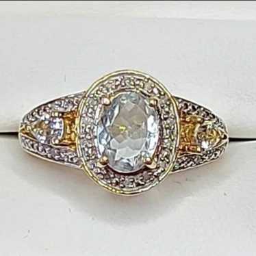 925 Sterling Silver Cz Ring Size 7 - image 1