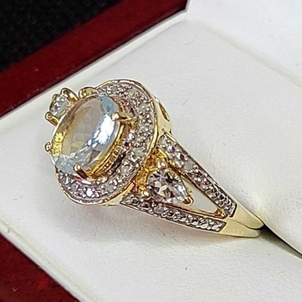 925 Sterling Silver Cz Ring Size 7 - image 2