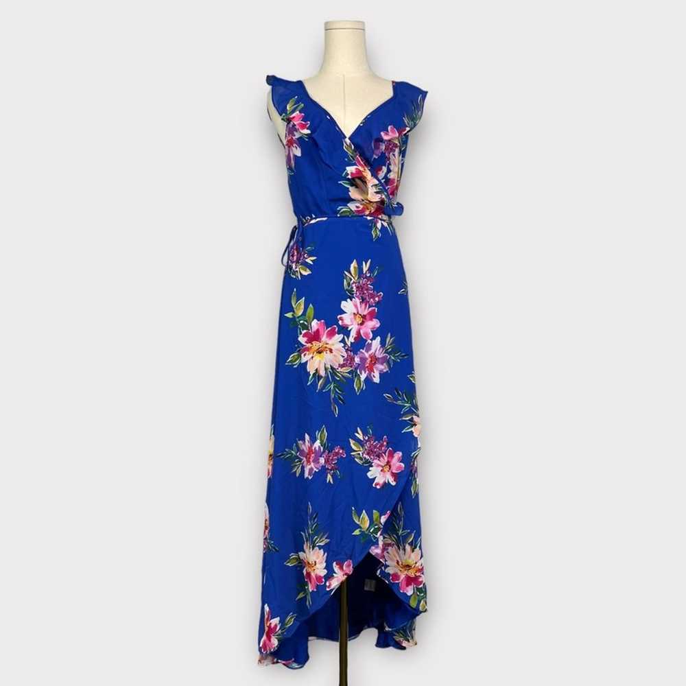 Privacy Please Fillmore Floral Ruffle Wrap Maxi D… - image 2