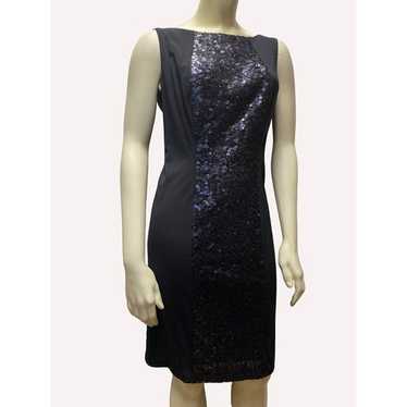 size 10 shift dress Muse black sleeveless sequin … - image 1