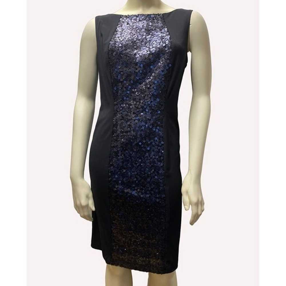 size 10 shift dress Muse black sleeveless sequin … - image 2