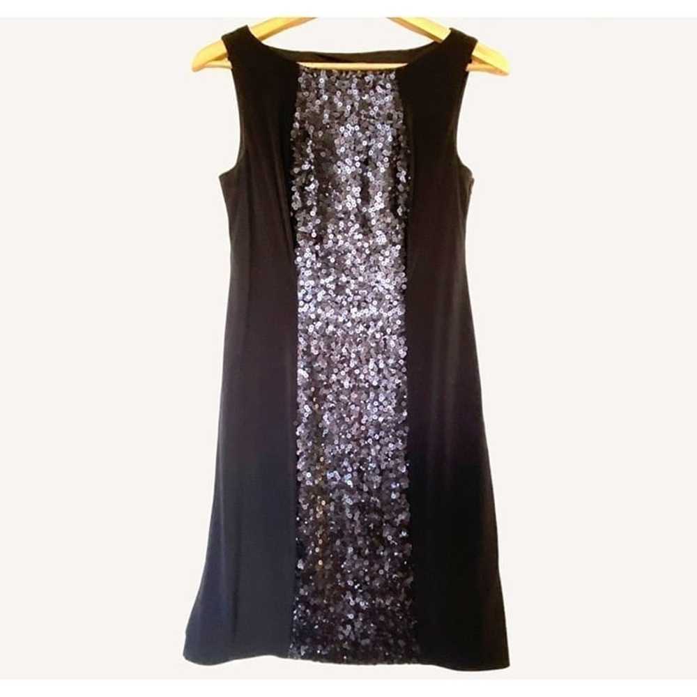 size 10 shift dress Muse black sleeveless sequin … - image 4