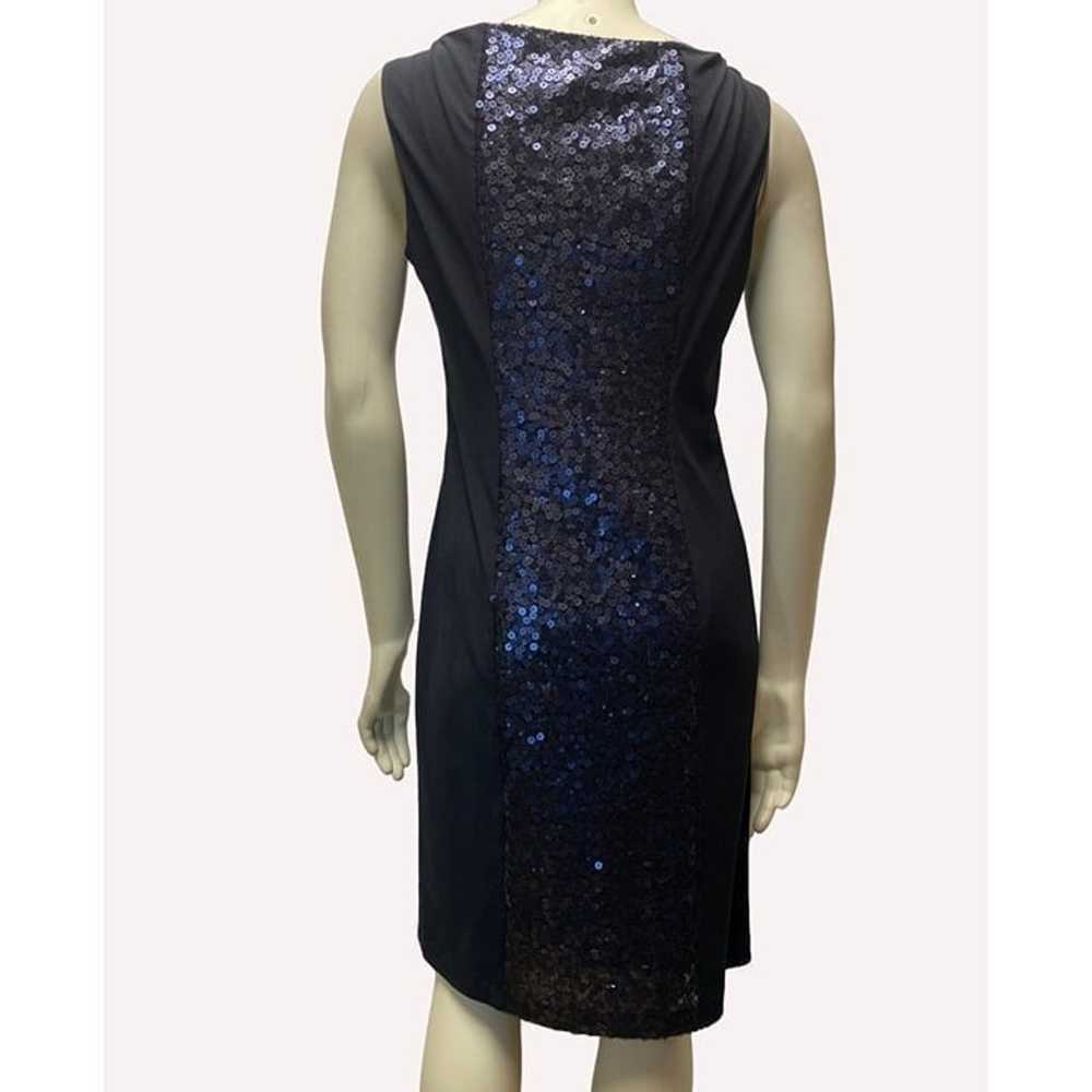 size 10 shift dress Muse black sleeveless sequin … - image 5