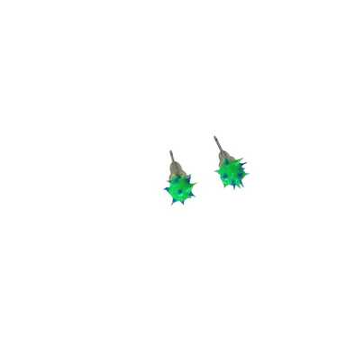 Vintage Spikey Ball Funky Blue Green Y2K Stud Earr