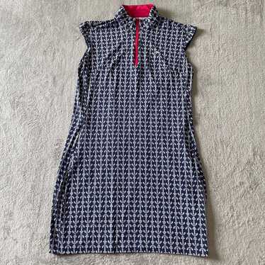 San Soleil Dress Womens Medium Blue Cooling Nauti… - image 1