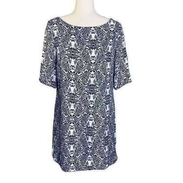 Elizabeth McKay Silk Lion Print Shift Dress | Size