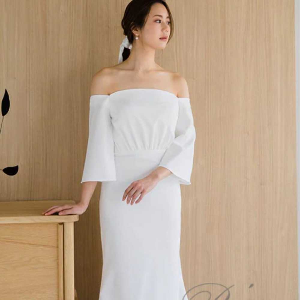 B'sweet Off-Shoulder White Dress - image 2