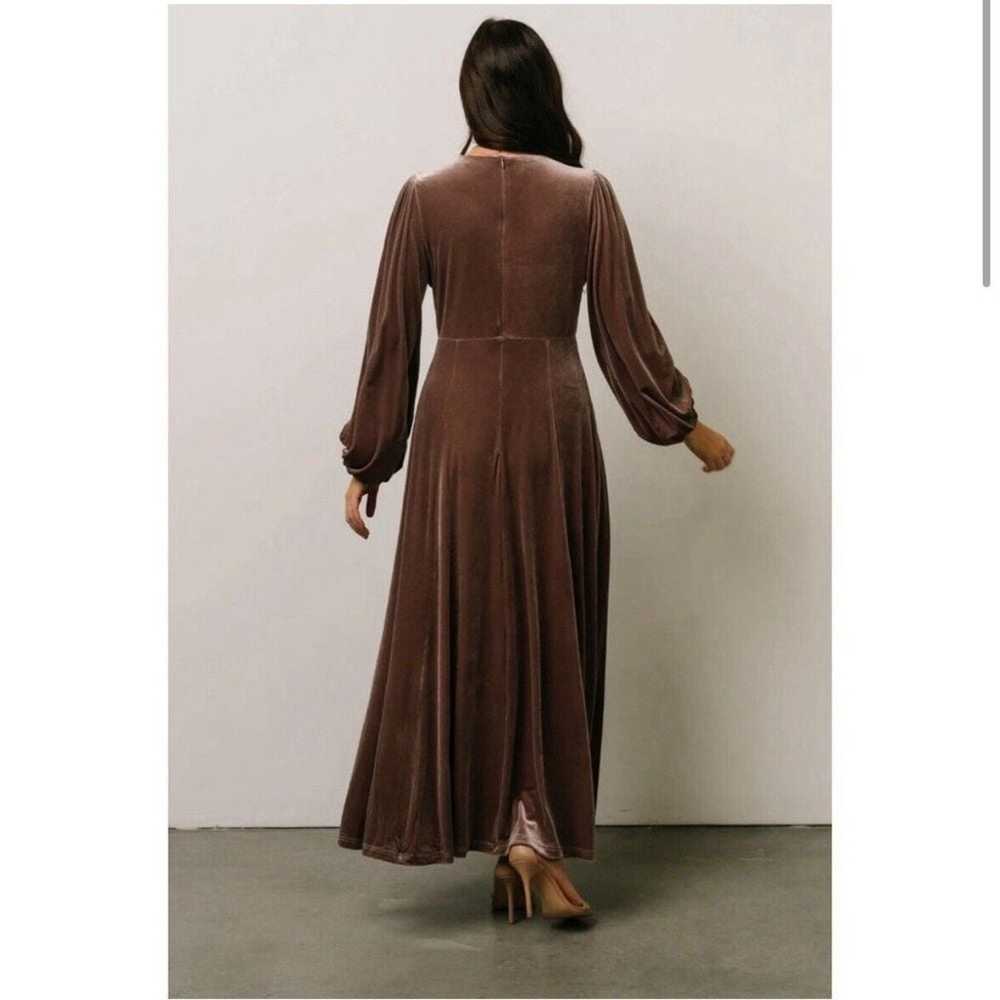 Baltic Born Adelita Velvet Maxi Dress Mink Long S… - image 2