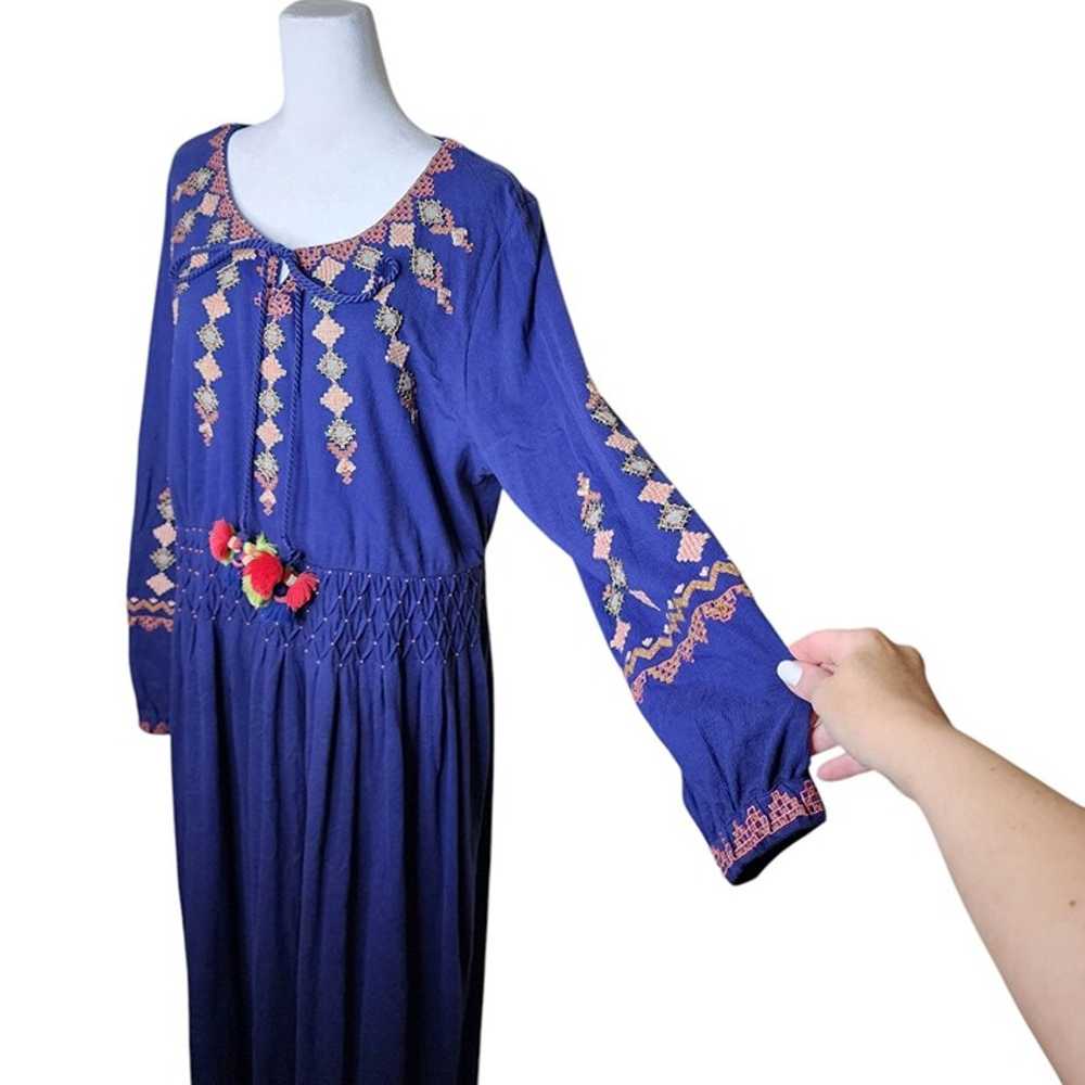 Soft Surroundings Peasant Long Sleeve Maxi Dress … - image 2