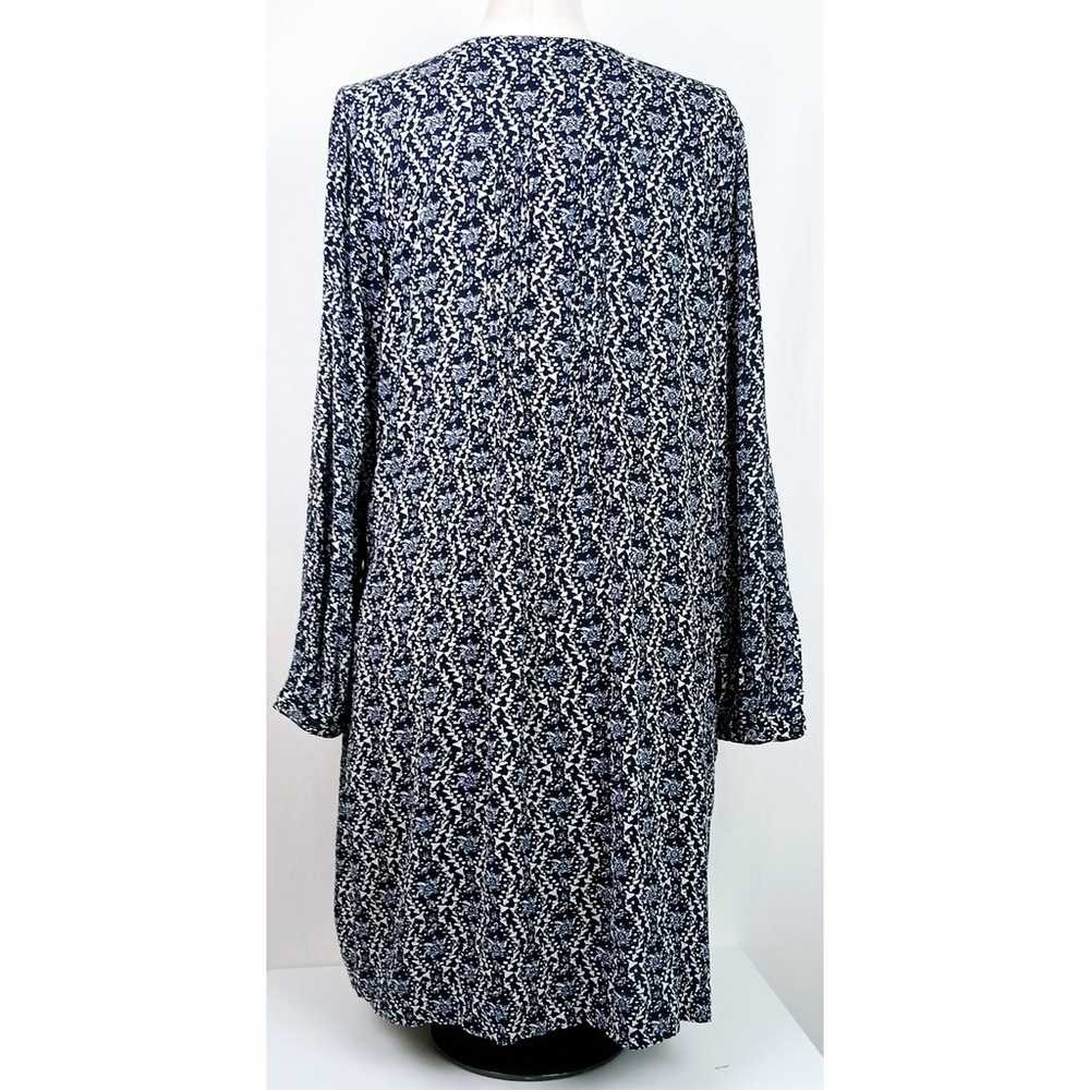 Garnet Hill Shiloh Crêpe Dress Navy Vintage Geo P… - image 6