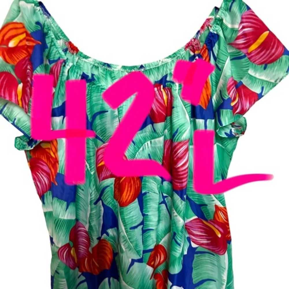 vintg hilo Hattie XL Hawaii made tropical floral … - image 11