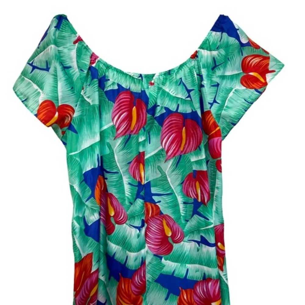 vintg hilo Hattie XL Hawaii made tropical floral … - image 12