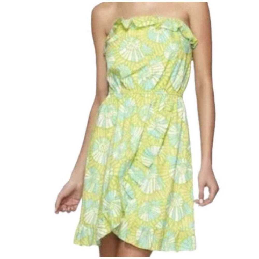 Lilly Pulitzer Size XL Strapless Ruffled Dress Sh… - image 3