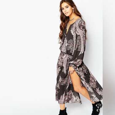 FREE PEOPLE Out Of The Woods Dress With Side Split