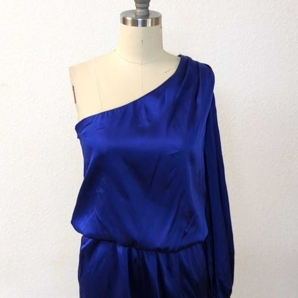 Ramy Brook One Shoulder Blouson Satin Silk Dress … - image 3