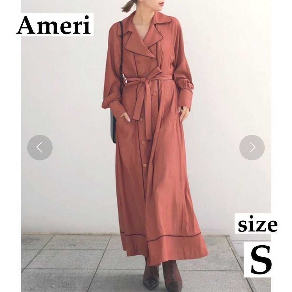 Ameri Vintage Loose Trench-Like Dress, Size S, wi… - image 1