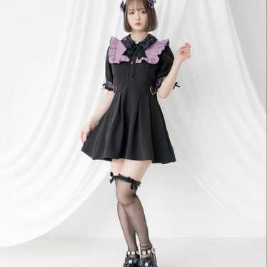 Dear My Love Lace Layered Heart Buckle Belt Dress