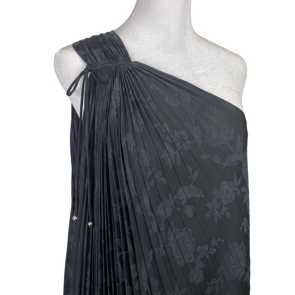 Banana Republic Black Radiant Pleated One Shoulde… - image 5