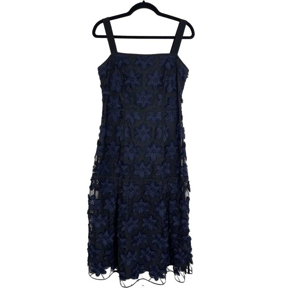 Paule KA Sleeveless Party Dress Navy Blue Flowers… - image 11