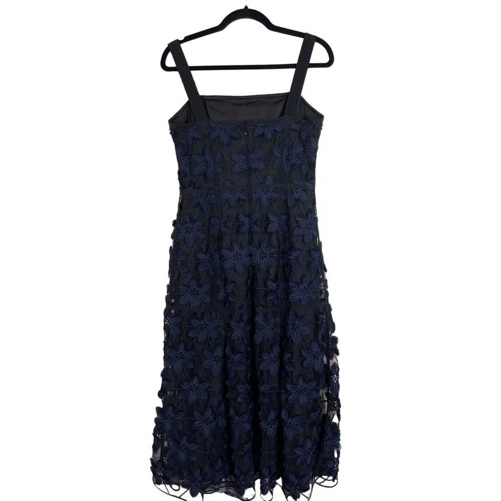 Paule KA Sleeveless Party Dress Navy Blue Flowers… - image 2