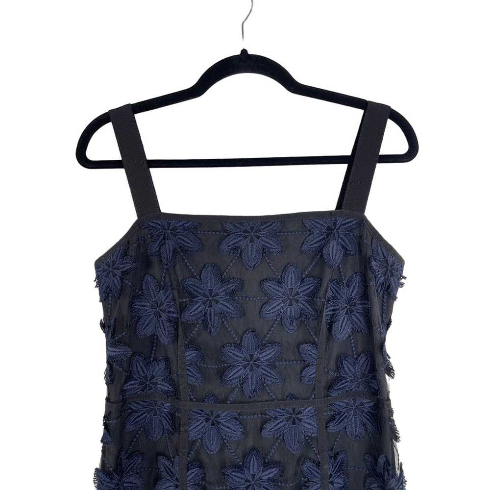 Paule KA Sleeveless Party Dress Navy Blue Flowers… - image 3